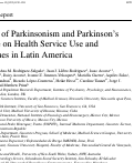 Cover page: Burden of Parkinsonism and Parkinsons Disease on Health Service Use and Outcomes in Latin America.