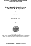Cover page: Price-Induced Technical Progress in 80 years of U.S. Agriculture