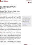 Cover page: Viral Determinants of miR-122-Independent Hepatitis C Virus Replication