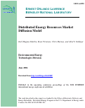 Cover page: Distributed Energy Resources Market Diffusion Model