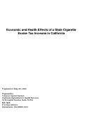 Cover page of Economic and Health Effects of a State Cigarette Excise Tax Increase in California