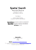 Cover page of Spatial Search, Final Report