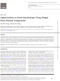 Cover page: Opportunities in Novel Psychotropic Drug Design from Natural Compounds