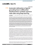 Cover page: Automatic delineation of glacier grounding lines in differential interferometric synthetic-aperture radar data using deep learning