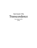 Cover page: Transcendence