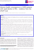 Cover page: Adverse health consequences in COPD patients with rapid decline in FEV1 - evidence from the UPLIFT trial