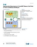 Cover page: Asymmetric Expression of LincGET Biases Cell Fate in Two-Cell Mouse Embryos