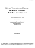 Cover page: Effects of composition and exposure on the solar reflectance of 
Portland cement concrete