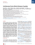 Cover page: Life Extension Factor Klotho Enhances Cognition
