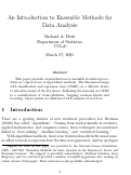 Cover page: An Introduction to Ensemble Methods for Data Analysis