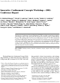 Cover page: Innovative Confinement Concepts Workshop—2002: Conference Report