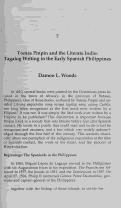 Cover page: Tomas Pinpin and the Literate Indio: Tagalog Writing in the Early Spanish Philippines