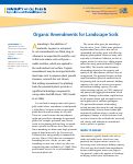 Cover page: Organic Amendments for Landscape Soils