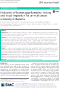 Cover page: Evaluation of human-papillomavirus testing and visual inspection for cervical cancer screening in Rwanda