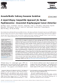 Cover page: Acoustofluidic Salivary Exosome Isolation A Liquid Biopsy Compatible Approach for Human Papillomavirus–Associated Oropharyngeal Cancer Detection