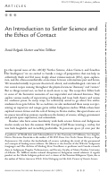 Cover page: Introduction to Settler Science and the Ethics of Contact