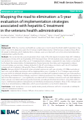 Cover page: Mapping the road to elimination: a 5-year evaluation of implementation strategies associated with hepatitis C treatment in the veterans health administration