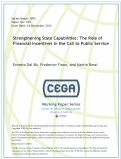 Cover page: Strengthening State Capabilities: The Role of Financial Incentives in the Call to Public Service