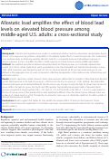 Cover page: Allostatic load amplifies the effect of blood lead levels on elevated blood pressure among middle-aged U.S. adults: a cross-sectional study