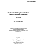 Cover page: The Household Activity Pattern Problem: General Formulation and Solution