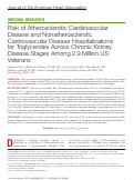 Cover page: Risk of Atherosclerotic Cardiovascular Disease and Nonatherosclerotic Cardiovascular Disease Hospitalizations for Triglycerides Across Chronic Kidney Disease Stages Among 2.9&nbsp;Million US Veterans.