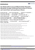 Cover page: The National Heart Lung and Blood Institute Disparities Elimination through Coordinated Interventions to Prevent and Control Heart and Lung Disease Alliance