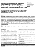 Cover page: Comparative Usability Study of a Newly Created Patient-Centered Tool and Medicare.gov Plan Finder to Help Medicare Beneficiaries Choose Prescription Drug Plans