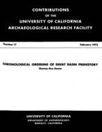 Cover page: Chronological Ordering of Great Basin Prehistory