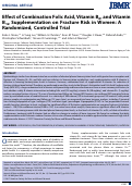 Cover page: Effect of Combination Folic Acid, Vitamin B<sub>6</sub> , and Vitamin B<sub>12</sub> Supplementation on Fracture Risk in Women: A Randomized, Controlled Trial.