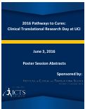 Cover page of 2016 Pathways to Cures: Clinical and Translational Science Day at UCI