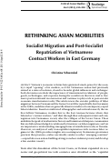 Cover page: RETHINKING ASIAN MOBILITIES