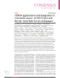 Cover page: ctDNA applications and integration in colorectal cancer: an NCI Colon and Rectal–Anal Task Forces whitepaper