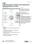 Cover page: A Mechanogenetic Toolkit for Interrogating Cell Signaling in Space and Time