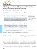 Cover page: The Surgical Release of Dupuytren's Contracture Using Multiple Transverse Incisions