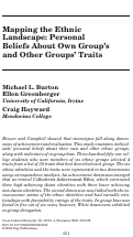 Cover page: Mapping the Ethnic Landscape: Personal Beliefs About Own Group’s and Other Groups’ Traits