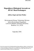 Cover page: Deposition of biological aerosols on HVAC heat exchangers