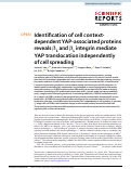 Cover page: Identification of cell context-dependent YAP-associated proteins reveals β1 and β4 integrin mediate YAP translocation independently of cell spreading
