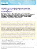 Cover page: Slow blood-to-brain transport underlies enduring barrier dysfunction in American football players