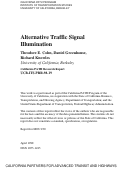 Cover page: Alternative Traffic Signal Illumination