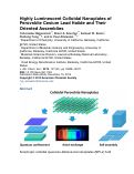 Cover page: Highly Luminescent Colloidal Nanoplates of Perovskite Cesium Lead Halide and Their Oriented Assemblies