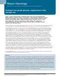 Cover page: Pediatric low-grade gliomas: implications of the biologic era