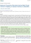 Cover page: Network Properties Revealed during Multi-Scale Calcium Imaging of Seizure Activity in Zebrafish.
