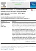 Cover page: Effect of company size on potential for REACH compliance and selection of safer chemicals