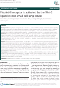 Cover page: Frizzled-8 receptor is activated by the Wnt-2 ligand in non-small cell lung cancer