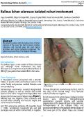 Cover page: Bullous lichen sclerosus: isolated vulvar involvement