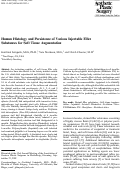 Cover page: Human Histology and Persistence of Various Injectable FillerSubstances for Soft Tissue Augmentation