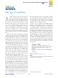 Cover page: The Joy of Synthesis