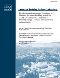 Cover page: Development of Automated Procedures to Generate Reference Building Models for ASHRAE Standard 90.1 and India’s Building Energy Code and Implementation in OpenStudio