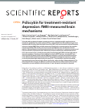 Cover page: Psilocybin for treatment-resistant depression: fMRI-measured brain mechanisms