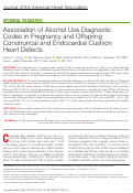 Cover page: Association of Alcohol Use Diagnostic Codes in Pregnancy and Offspring Conotruncal and Endocardial Cushion Heart Defects